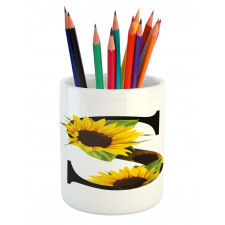 Sunflower Art Design Pencil Pen Holder