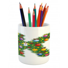 Tree Font Xmas Pencil Pen Holder