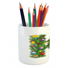 Tree Font Xmas Pencil Pen Holder