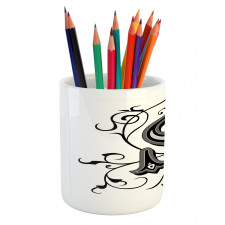 Monochrome Uppercase S Pencil Pen Holder