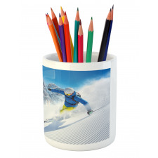 Skiing Extreme Sports Pencil Pen Holder