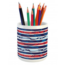 Tropical Hibiscus Beach Pencil Pen Holder