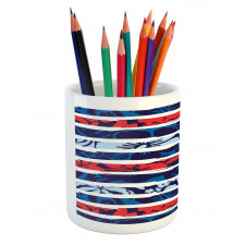 Tropical Hibiscus Beach Pencil Pen Holder