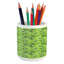 Tea Time Daisy Blooms Pencil Pen Holder