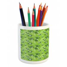 Tea Time Daisy Blooms Pencil Pen Holder