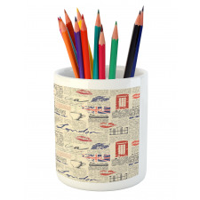 Newspaper Kiss Marks Pencil Pen Holder