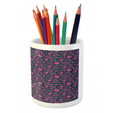 Romance Pattern Heart Pencil Pen Holder