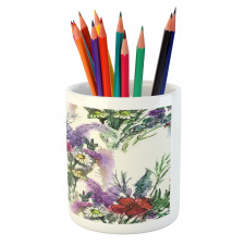 Floral Bouquet Pencil Pen Holder