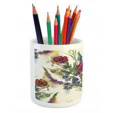 Floral Bouquet Pencil Pen Holder