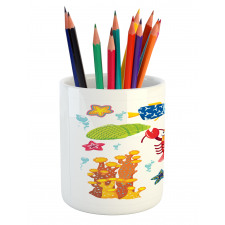 Underwater Wildlife Fun Pencil Pen Holder