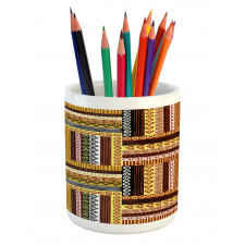 Oriental Motifs Pencil Pen Holder