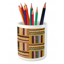 Oriental Motifs Pencil Pen Holder