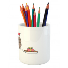 Cartoon Bird and Tree Pencil Pen Holder