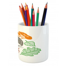 Colorful Animal Food Pencil Pen Holder