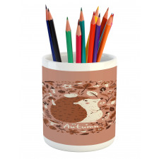 Autumn Elements Pine Pencil Pen Holder