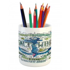 Ocean Anchor Pencil Pen Holder