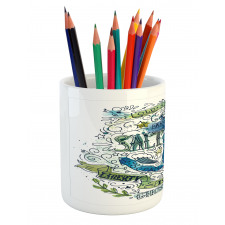 Ocean Anchor Pencil Pen Holder