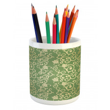 Floral Curls Pencil Pen Holder