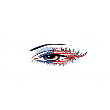 USA Flag Female Eye Pencil Pen Holder