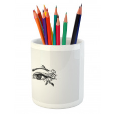 Feather Butterfly Woman Pencil Pen Holder