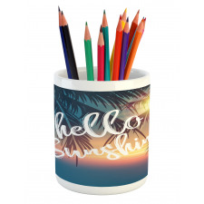 Tropical Palms Pencil Pen Holder