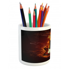 Instrument in Flames Pencil Pen Holder