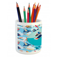 Airplane Composition Pencil Pen Holder