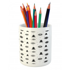 Xmas Pine Trees Holiday Pencil Pen Holder