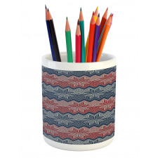 Traditional Floral Retro Pencil Pen Holder