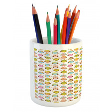 Floral Colorful Pencil Pen Holder