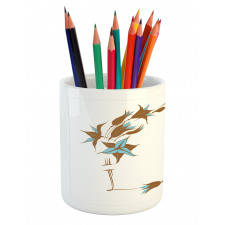 Floral Frame Pencil Pen Holder