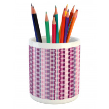 Stripes Retro Style Pencil Pen Holder