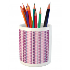 Stripes Retro Style Pencil Pen Holder