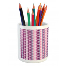 Stripes Retro Style Pencil Pen Holder