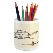 Pagoda Fisherman Pencil Pen Holder