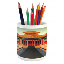 Chinese Building Asia Pencil Pen Holder