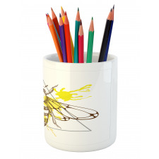 Color Splashed Bee Pencil Pen Holder