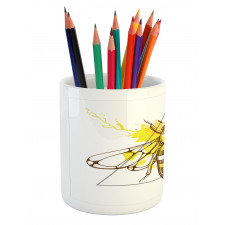 Color Splashed Bee Pencil Pen Holder