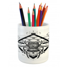 Beehive Pattern Bug Pencil Pen Holder