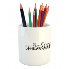 Baby Boys Birthday Text Pencil Pen Holder