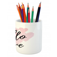 Romantic Phrase Hearts Pencil Pen Holder