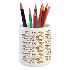 Cartoon Composition Pencil Pen Holder