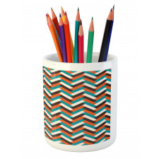 Retro Herringbone Pencil Pen Holder