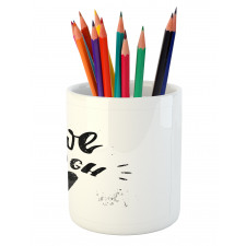 Retro Message Pencil Pen Holder