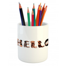 Puppies Saying Hello Pencil Pen Holder