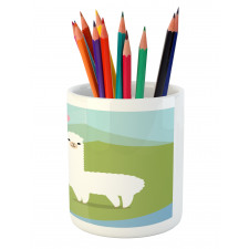 Animals in Love on Hill Pencil Pen Holder