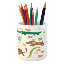 Jolly Cartoon Animals Pencil Pen Holder