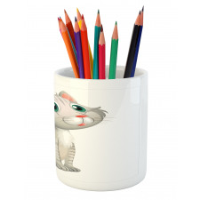 Domestic Cat Pet Pencil Pen Holder