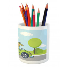 Puppy on the Road Pencil Pen Holder