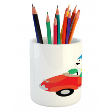 Puppy Driving Cap Pencil Pen Holder